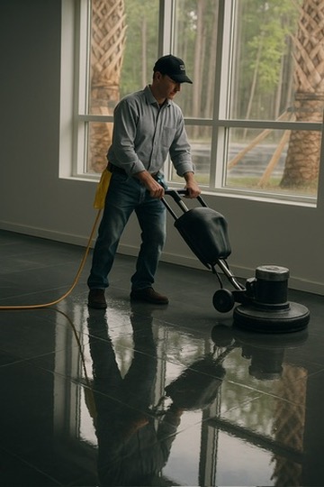 Professional floor buffing service