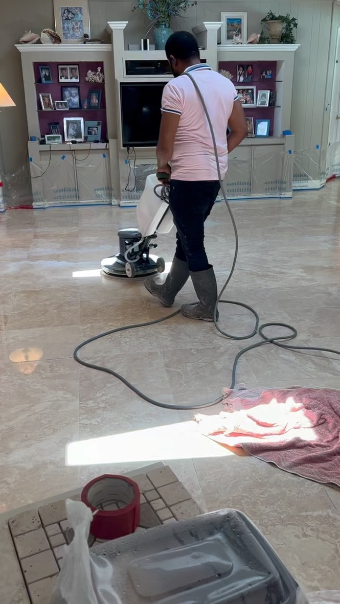 Residential tile cleaning service